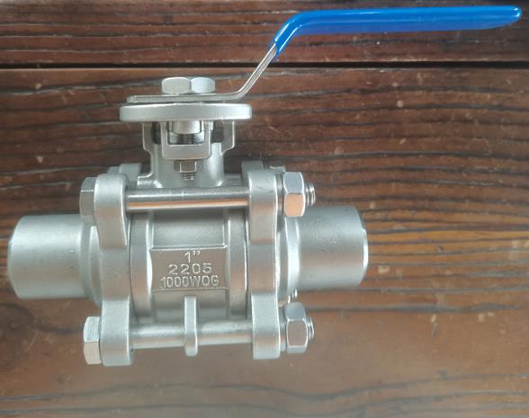 2205三片式雙相鋼對焊球閥